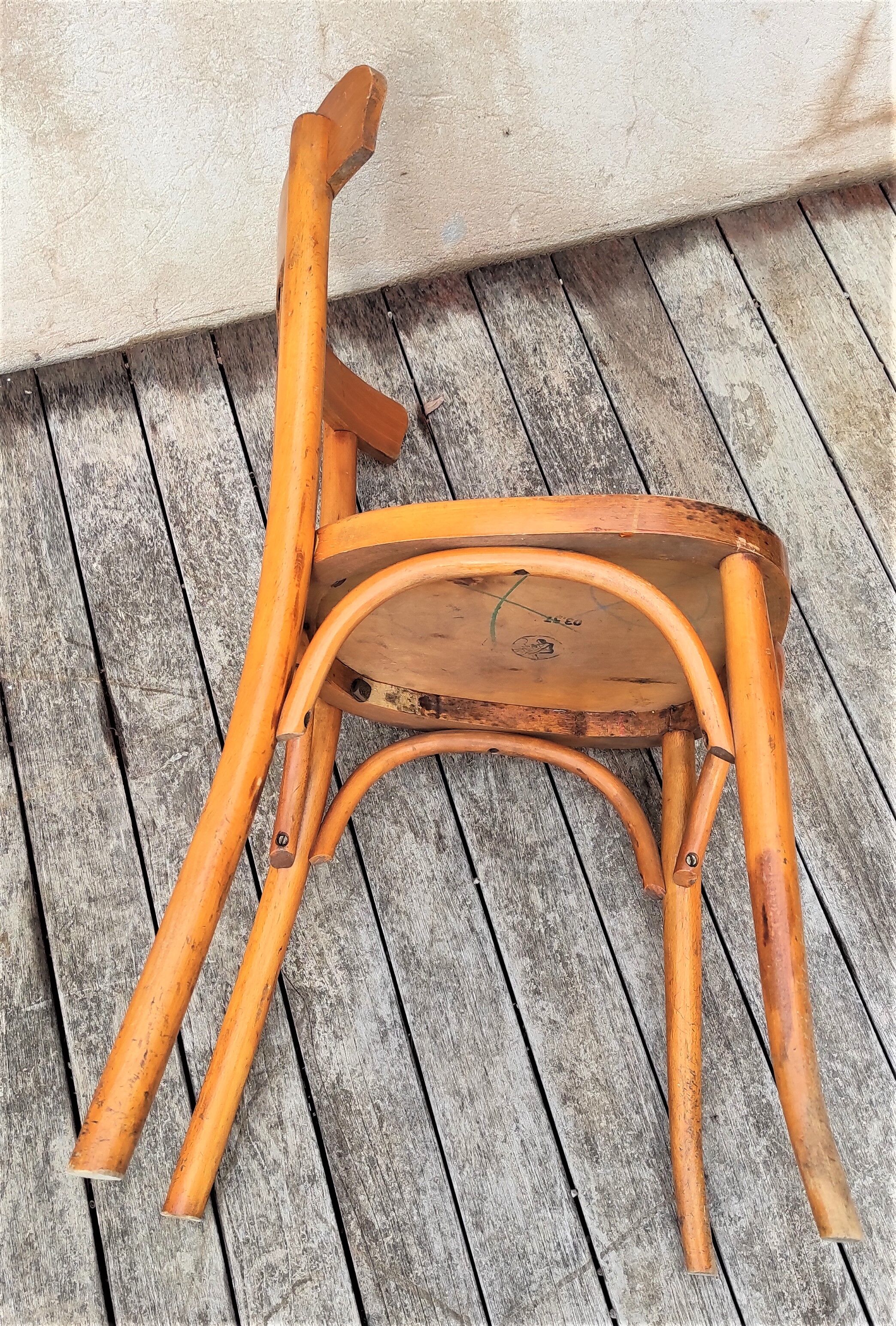 Pair of bistro chairs with bars