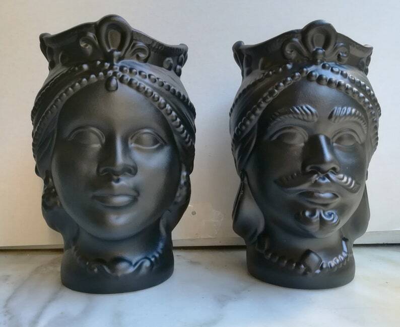 Sicilian head vases /Sicilian Moorish heads