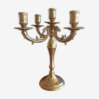 5-spoke brass chandelier