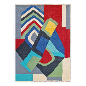Sonia Delaunay d'après tapisserie en laine tissé main