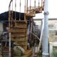 XXeme iron-cast spiral staircase