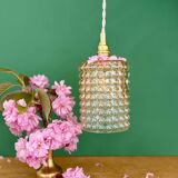 Vintage amber glass bubble suspension globe