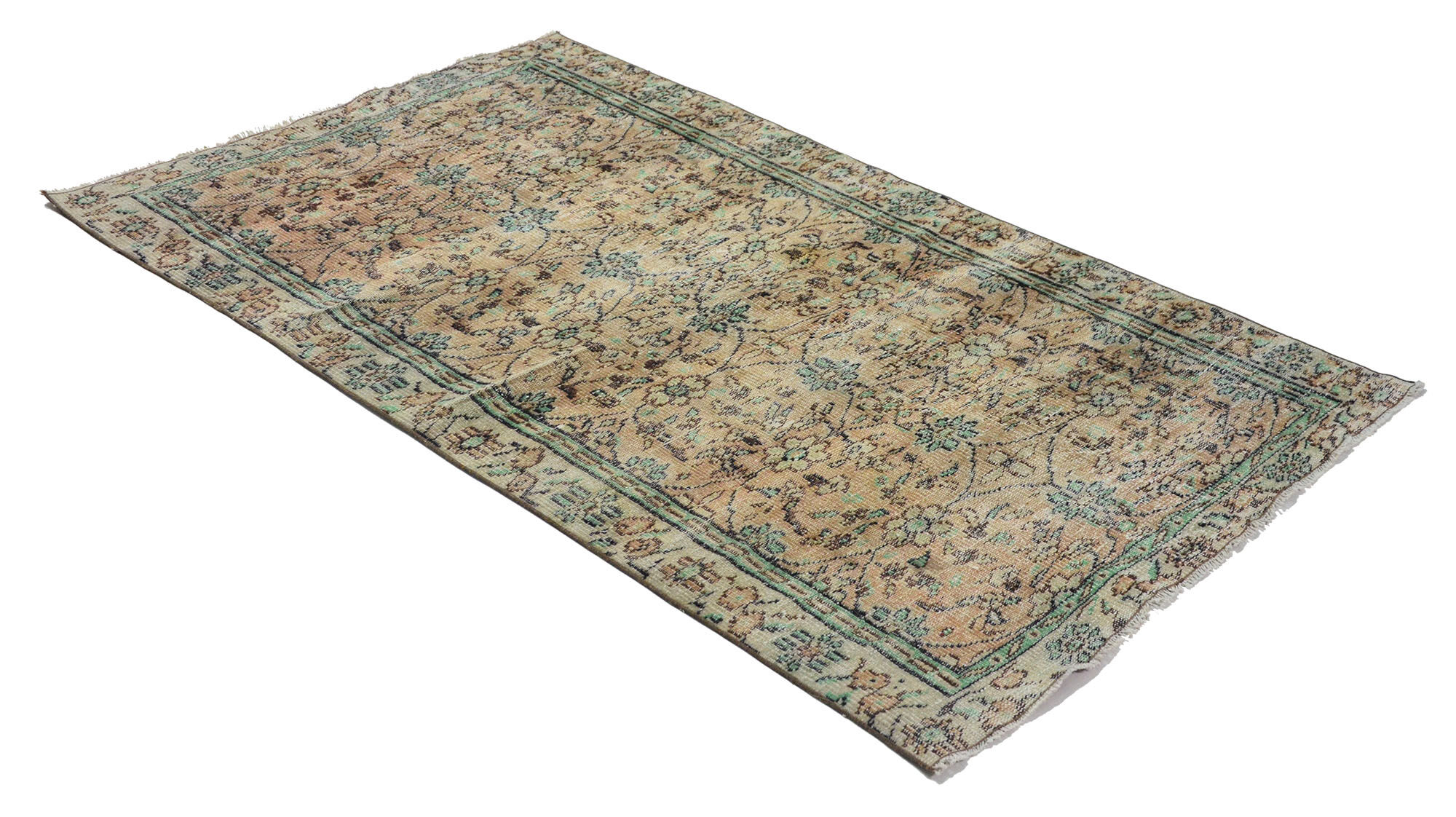 Anatolian handmade vintage rug 204 cm x 125 cm