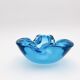 Murano Glass Pocket Vase Flavio Poli Sommerso Blue Aquamarine