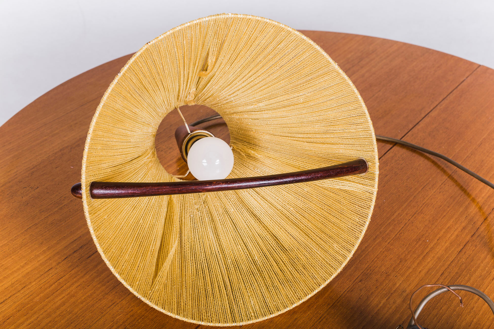 raffia pendant lamp from Temde, 1960s