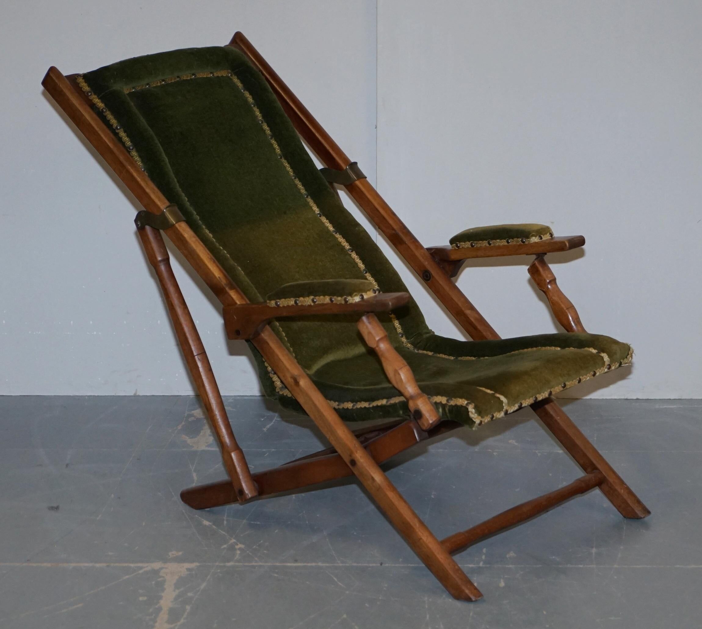 Pair of Victorian military folding chairs