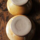 Lot of 2 vintage marbled stoneware bowls