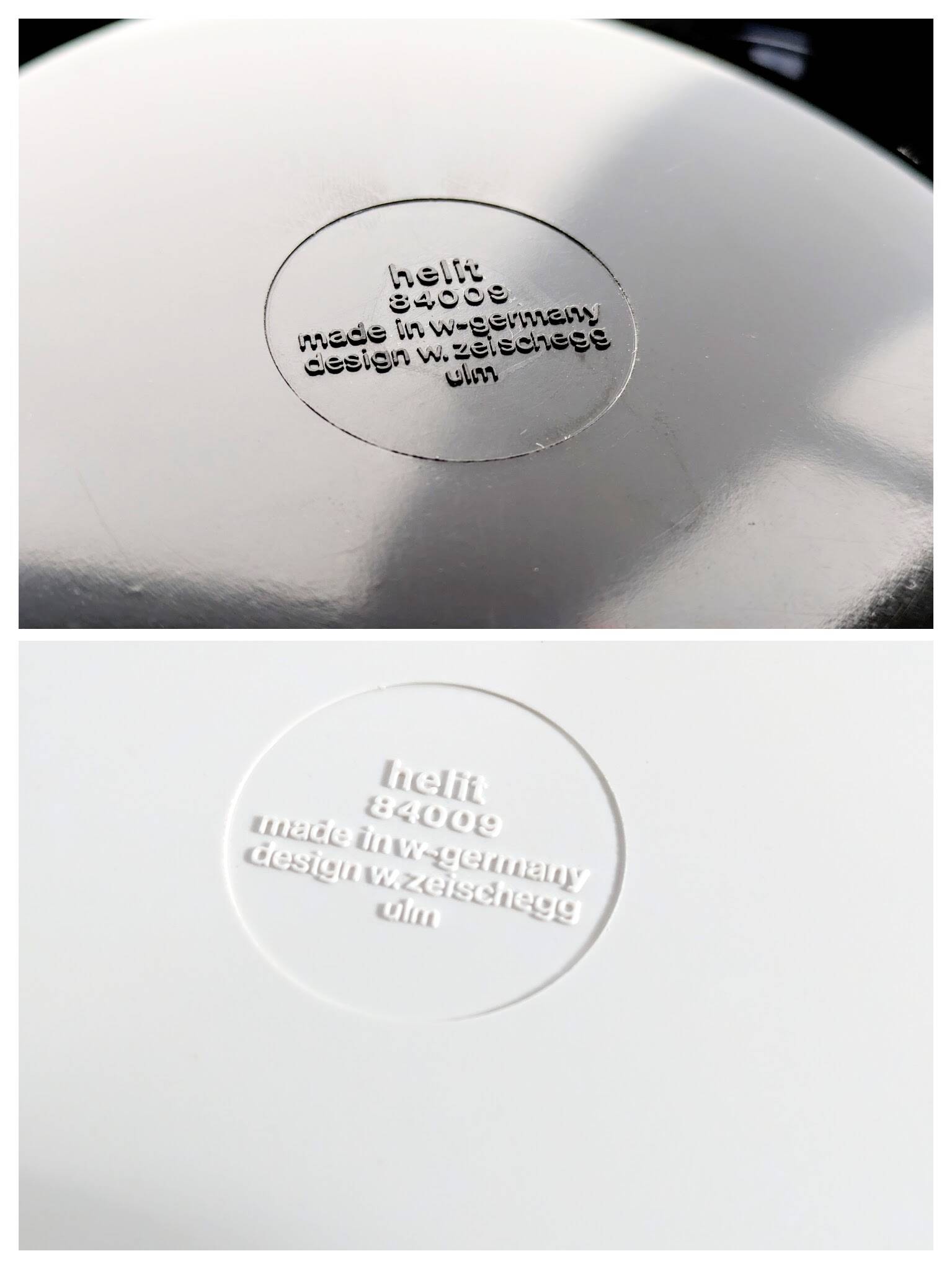 Pair of Space Age Pocket Trays | Black and White | Walter Zeischegg for Helit