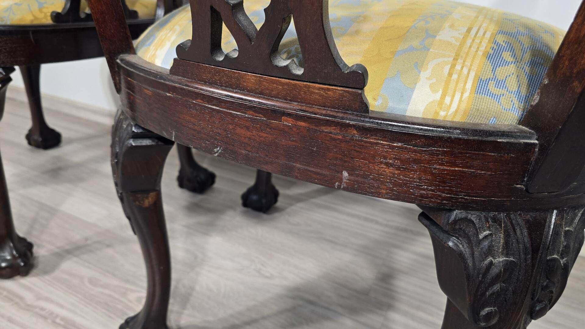 Chippendale style chairs