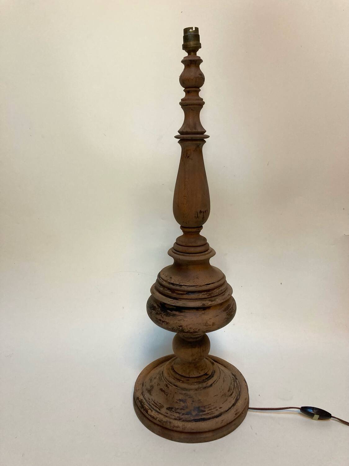 Large wooden lamp base