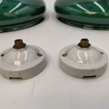 Green opaline pendant lights