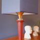 Lampe année 40/50 Maison Lancel Gainée De Cuir Bordeaux