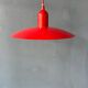 Small vintage Space Age suspension in red metal.