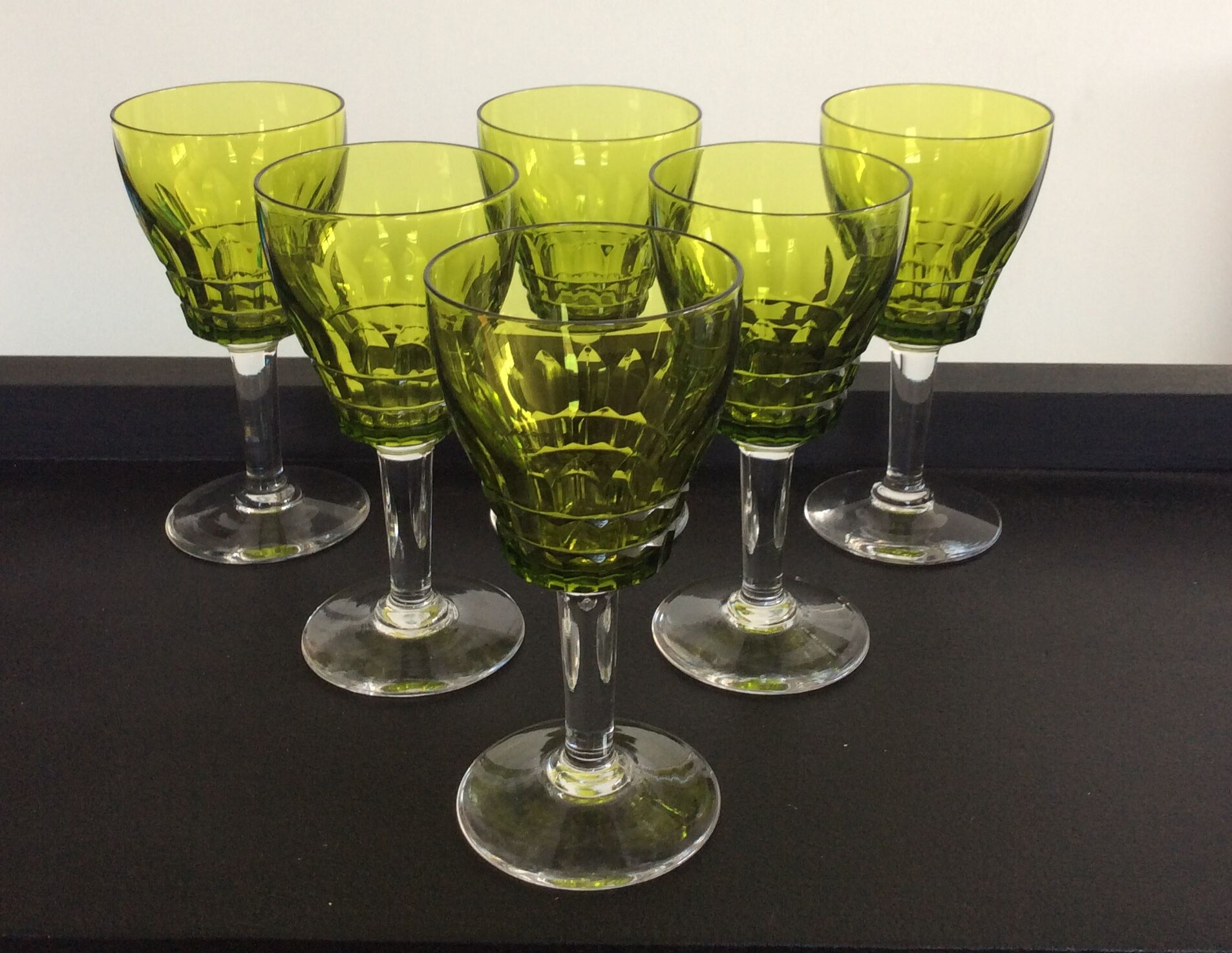 Série de 6 verres à pieds vintage