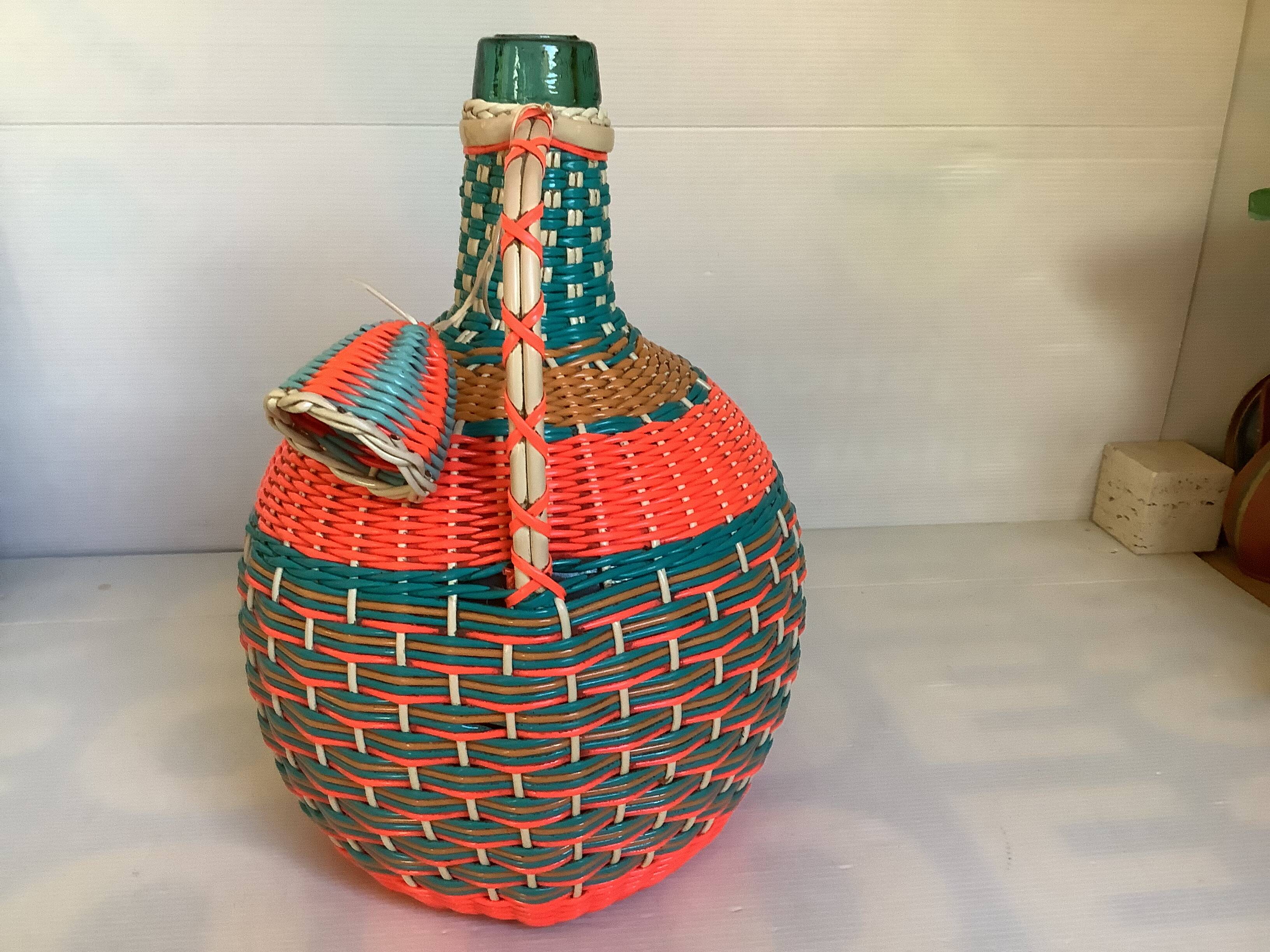 Large vintage decorative floor bottle