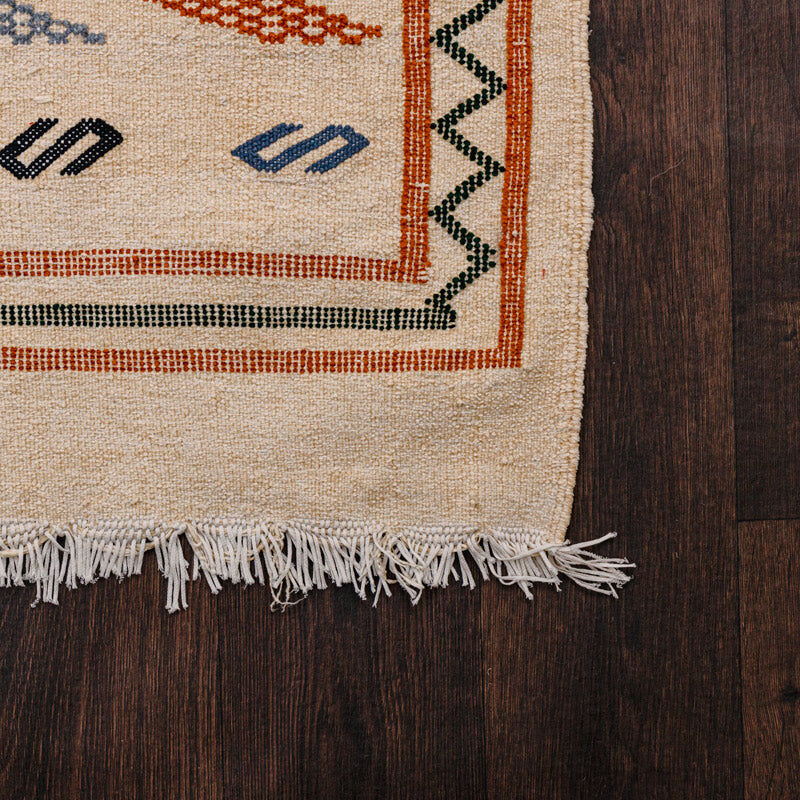 Bohemian beige Berber carpet 140x235 cm