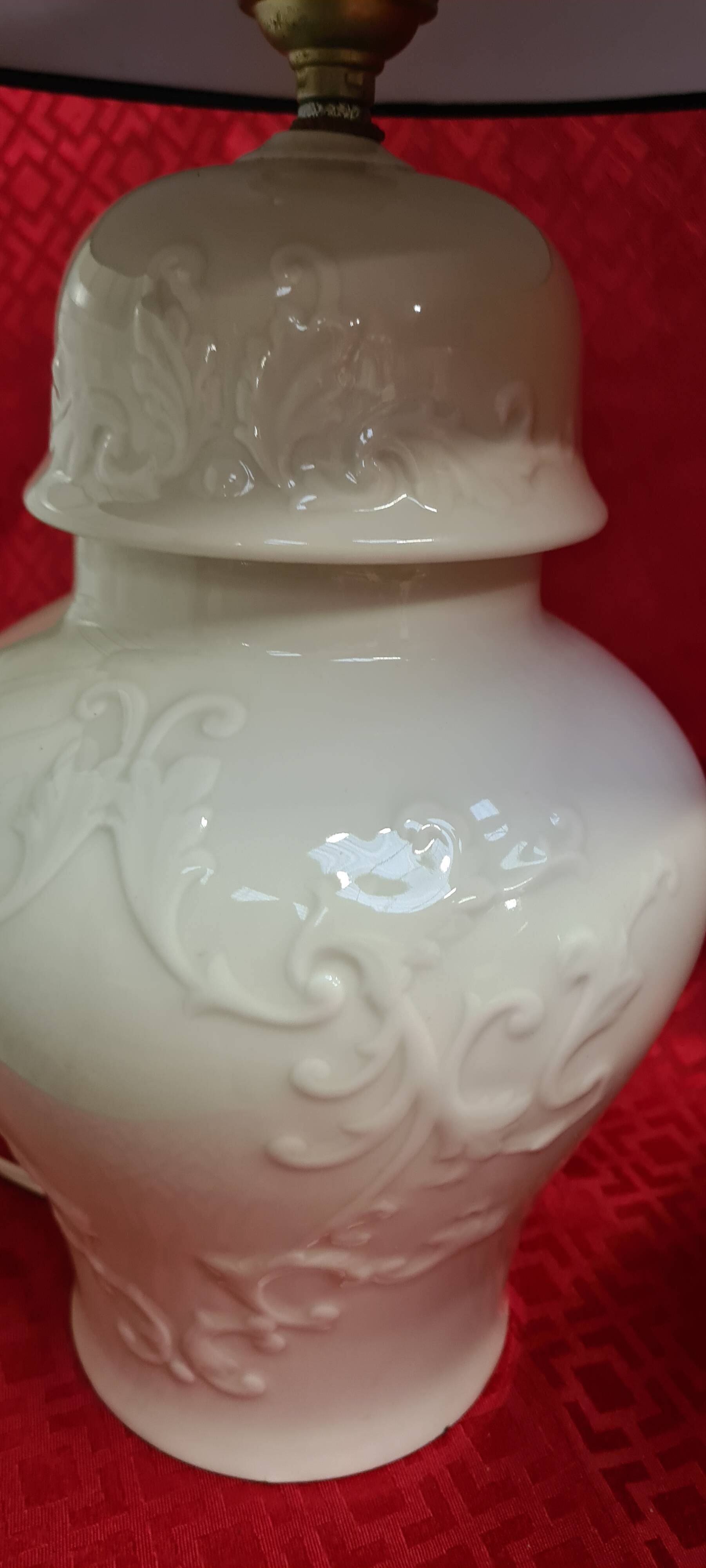 Two large pair of ceramic lamp