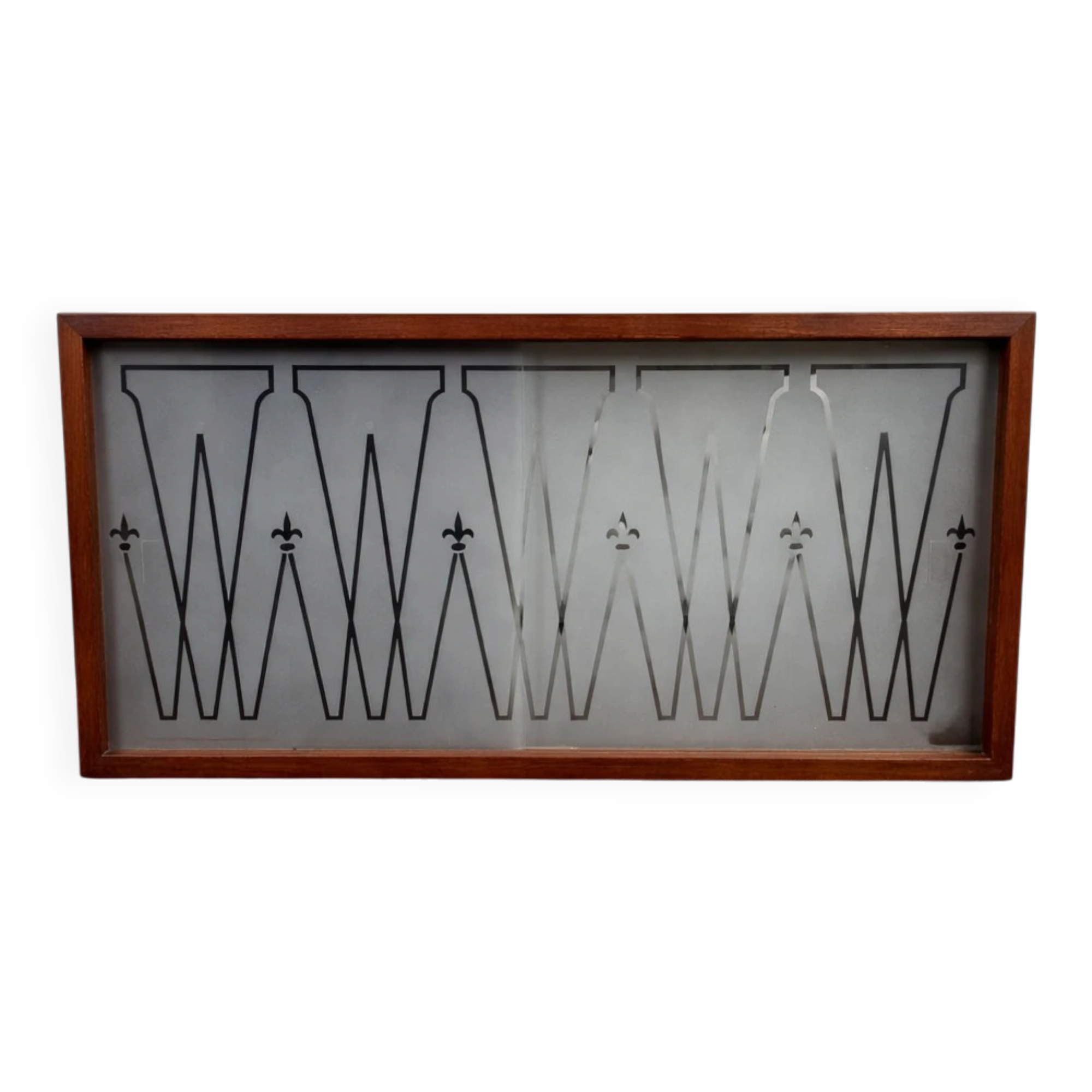 Petit cabinet mural vitré en teck avec tiroirs, Danemark, 1960.