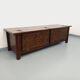 Low brutalist enfilade by Georges Robert in dark pine from the 1960s.