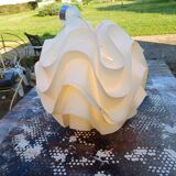 Vintage white plastic pendant lamp