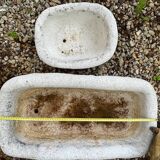 2 reconstituted stone planters
