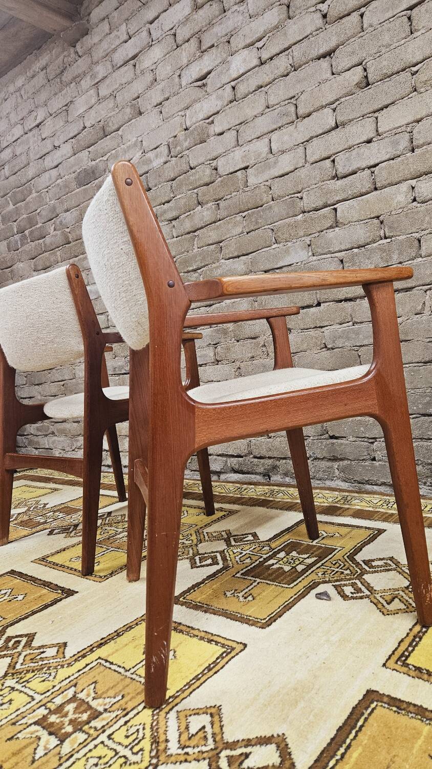 Pair of Scandinavian teak armchairs by Kurt Østervig, Denmark 1960