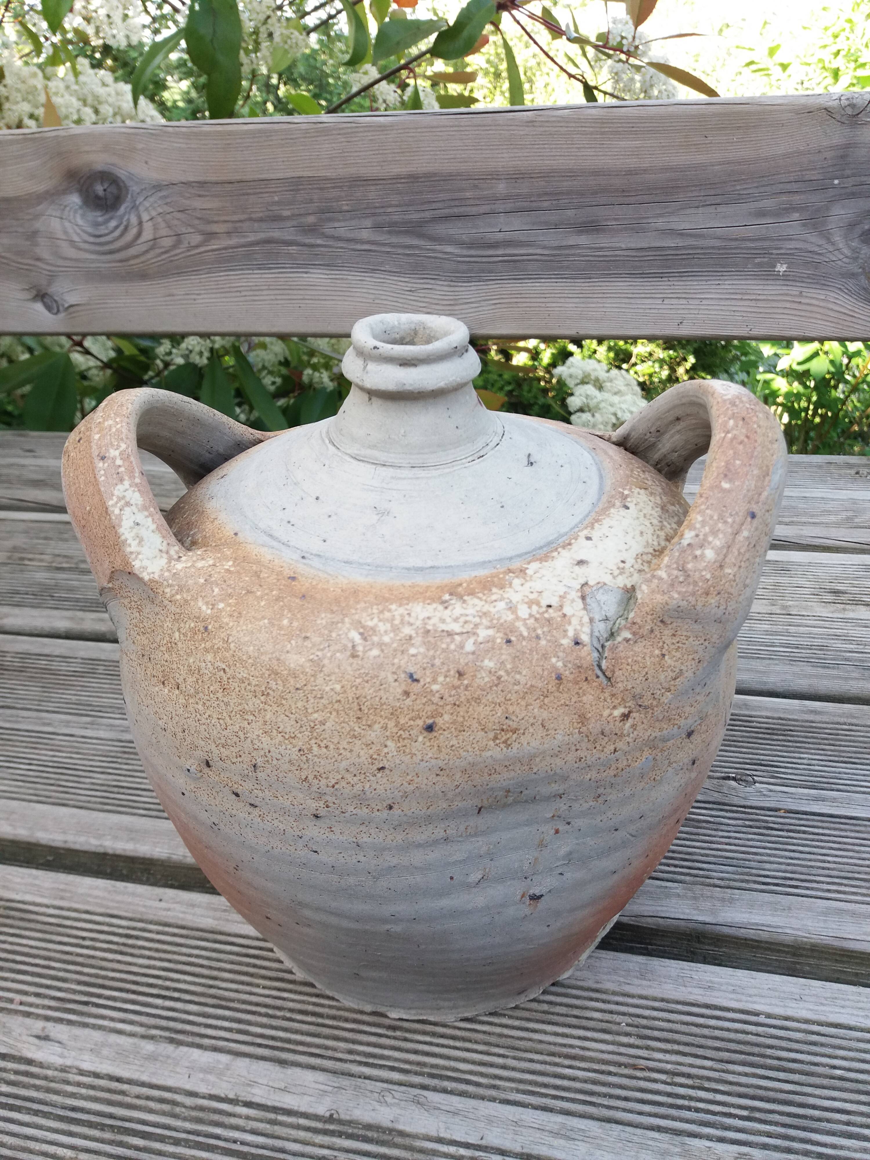 Jarre pot vinaigrier en terre cuite