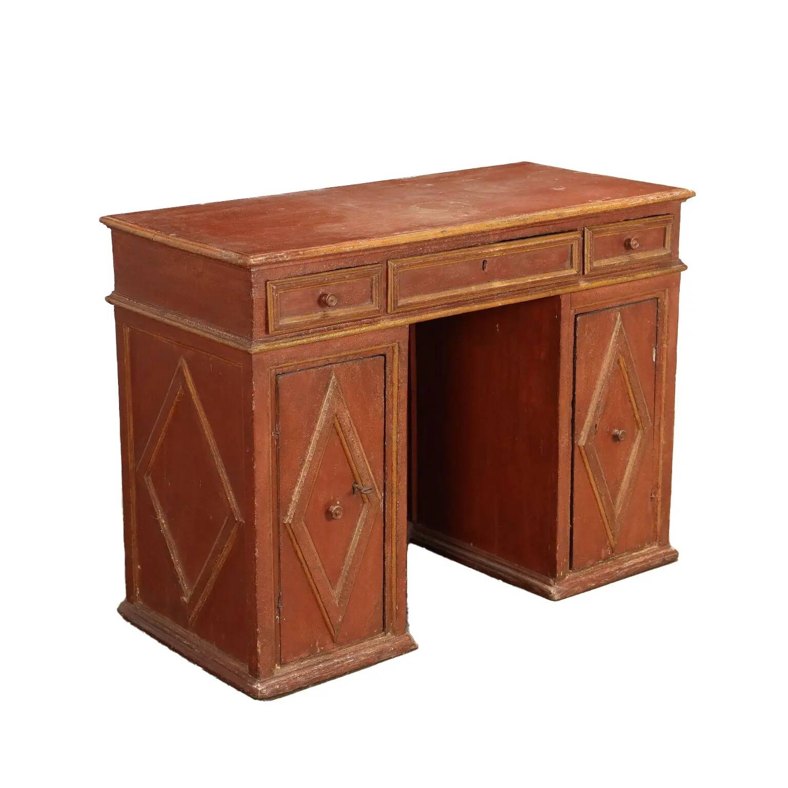 Antique poplar desk, Italy, 18th century