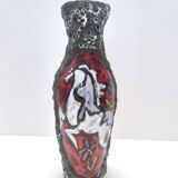 Vintage Fat Lava Earthenware Vase by Giulianelli for Ceramiche San Marino