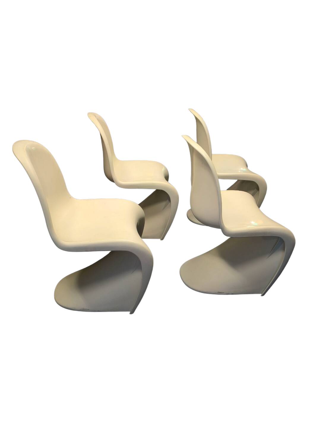 4 chaises en fibre type S-chair circa 1990