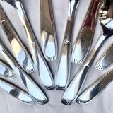 Christofle cutlery set - 11 fourchettes de table et 11 cuillères à soupe - Art déco - Métal argenté