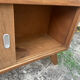 Vintage low TV unit / bookshelf sideboard with tapered legs.
