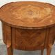 Oval side table in marquetry wood, Louis XVI style - early 20th century
