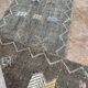 Moroccan silk hallway rug with cactus pattern: handwoven