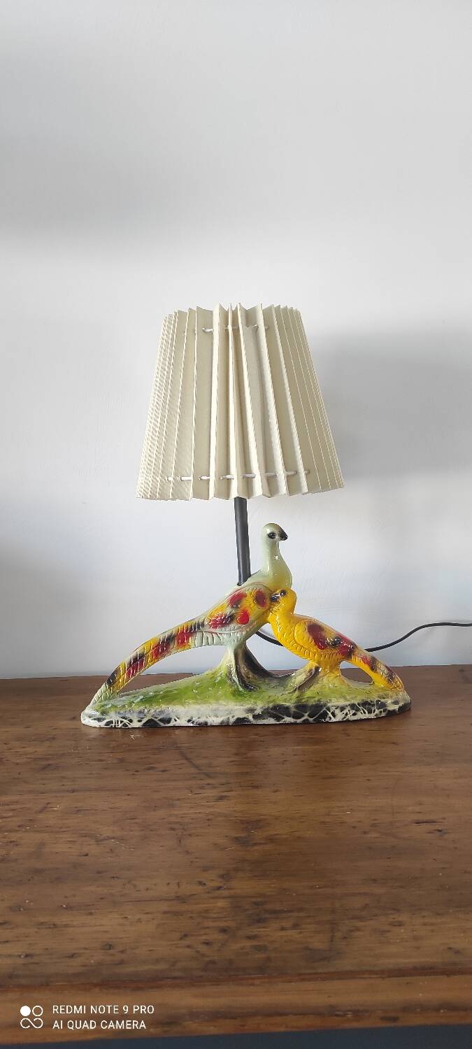 Lampe faisan Vintage