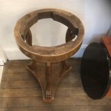 Empire Wood Marquetry Plateau Marble Decoration Swans