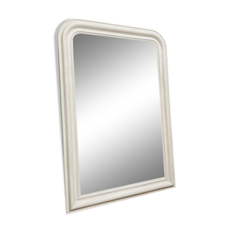 Louis Philippe period mirror revisited with white lacquer circa 1830