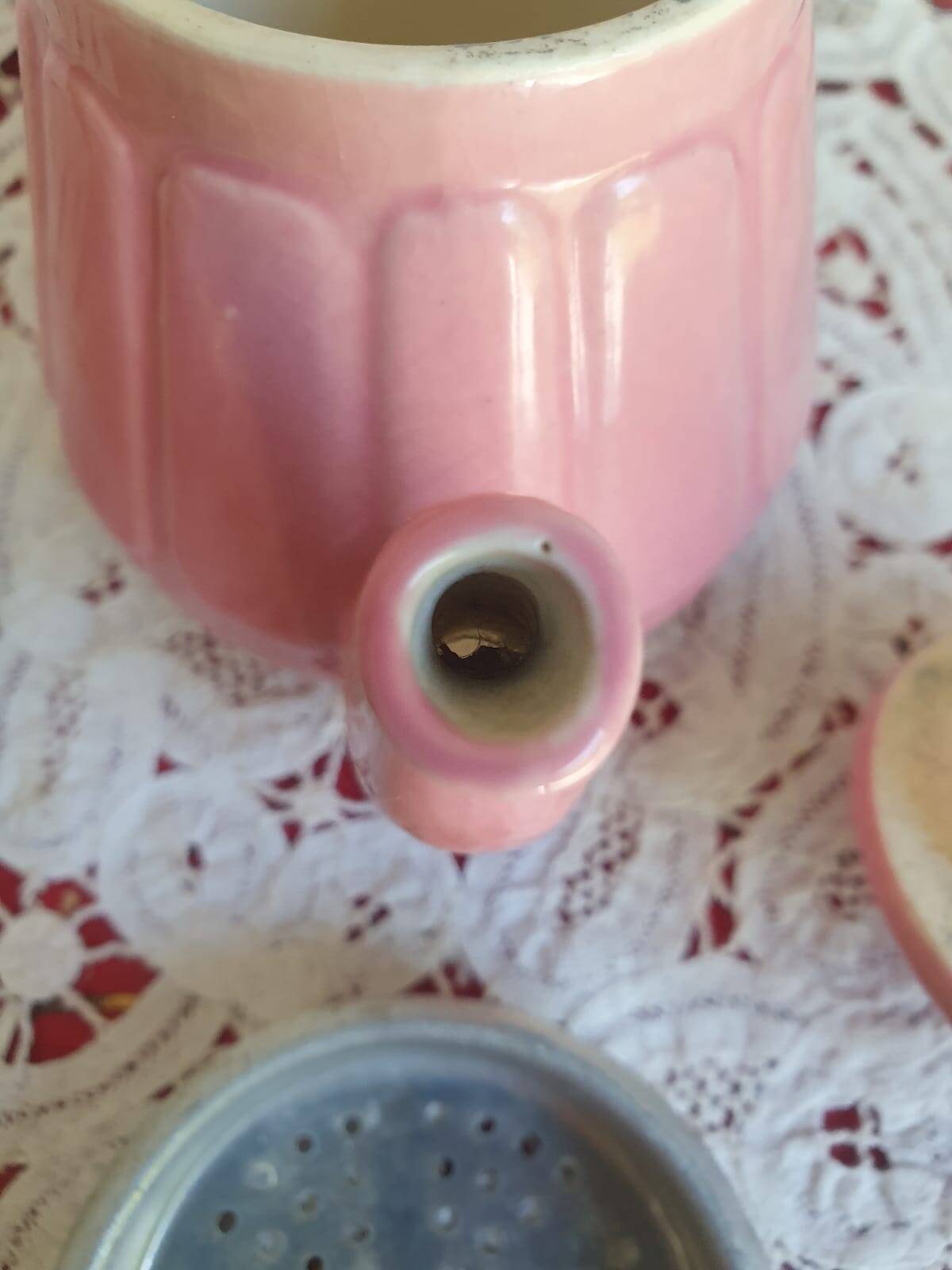 petite cafetière céramique rose