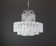 Superb glass tube chandelier in Murano ice by Doria, Germany, 1960s.