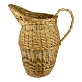 Panier en osier en forme de carafe aiguière