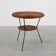 Mid-Century Woven Rattan, Wicker and Iron 2-Tier Round Coffee Table, Italy