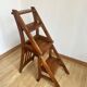 Chaise escabeau en bois