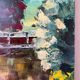 Japanese garden, oil on canvas signed Johner
