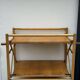 Vintage Foldable Pine Wood Serving Cart