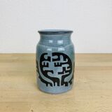 Vintage 60s ceramic vase, abstract patterns