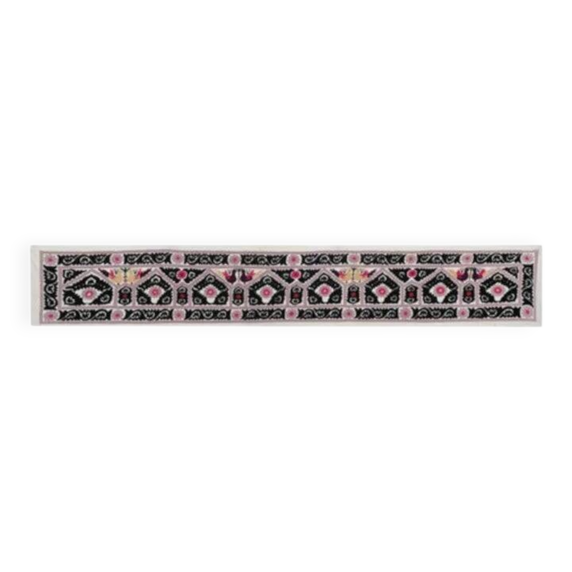 Vintage hand-embroidered tablecloth 65x361 cm