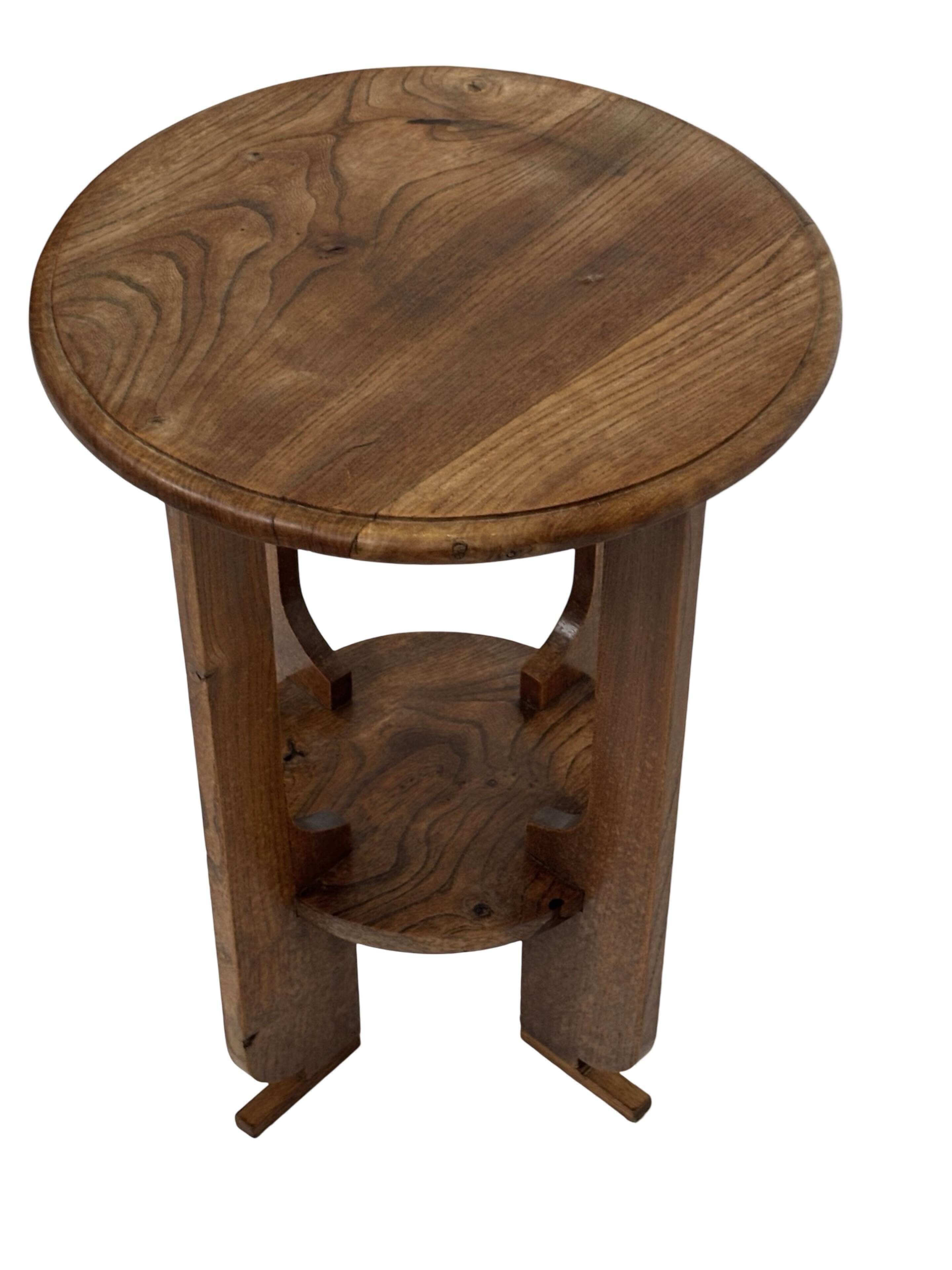 Table d'appoint Art Déco petite en chêne design minimaliste