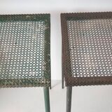 Mathieu Mategot perforated sheet metal side tables