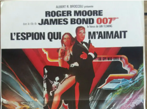 Affiche de cinéma James bond "l'espion qui m'aimait" 40x60