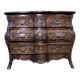 Curved tomb chest in the Provençal Louis XV style made of solid wood.